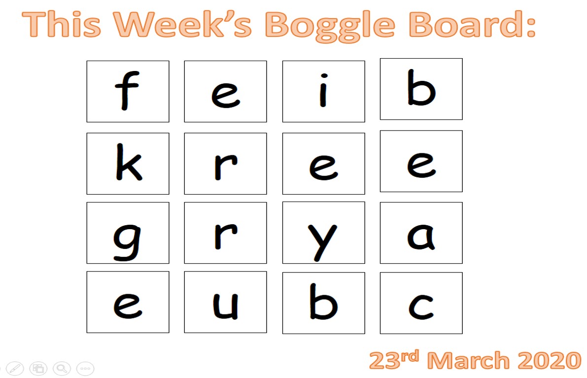 Boggle 23rd March – Batchwood KS4 English